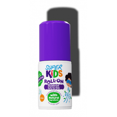 SUPER KIDS ROLL ON DEODRANT FOR KIDS WITH NATURAL INGREDIENTS FRAGRANCE FREE 30 ML